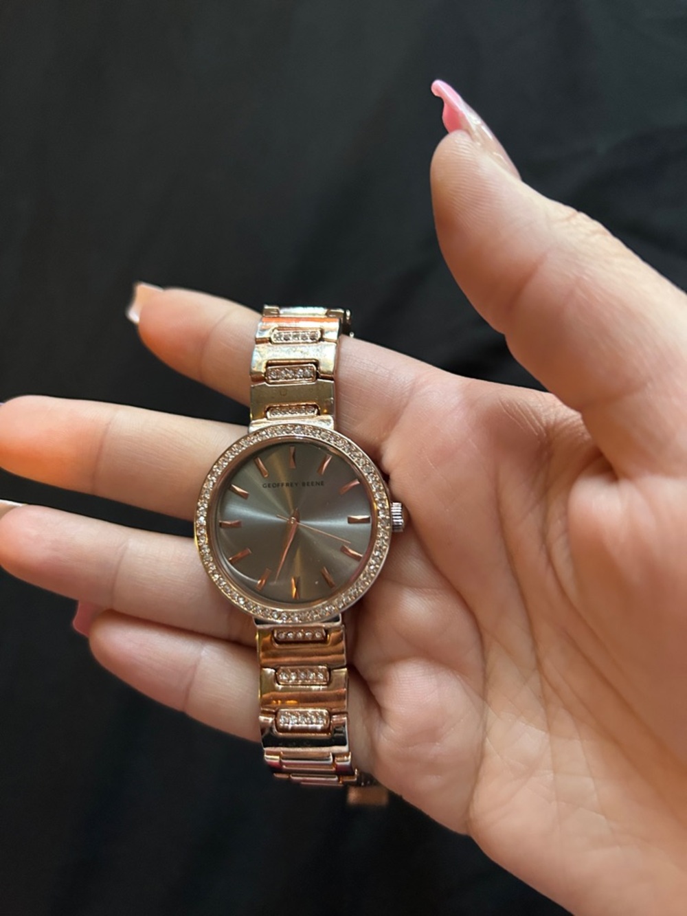 Geoffrey Beene Rose Gold Bracelet Watch with Grey Dial - Picture 4 of 6